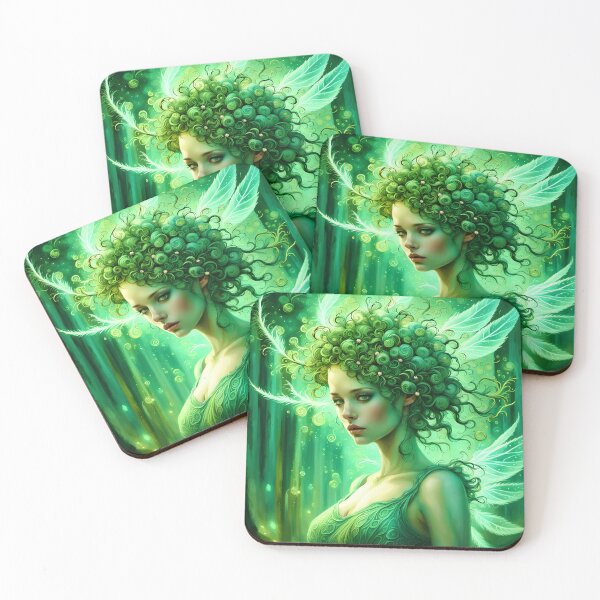 Item preview, Emerald Plume Tree Fairy designed and sold by Bright-Moonrise.