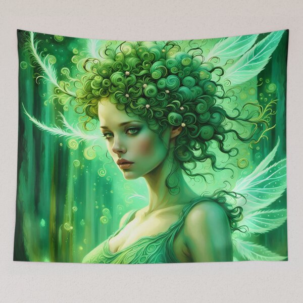Item preview, Emerald Plume Tree Fairy designed and sold by Bright-Moonrise.