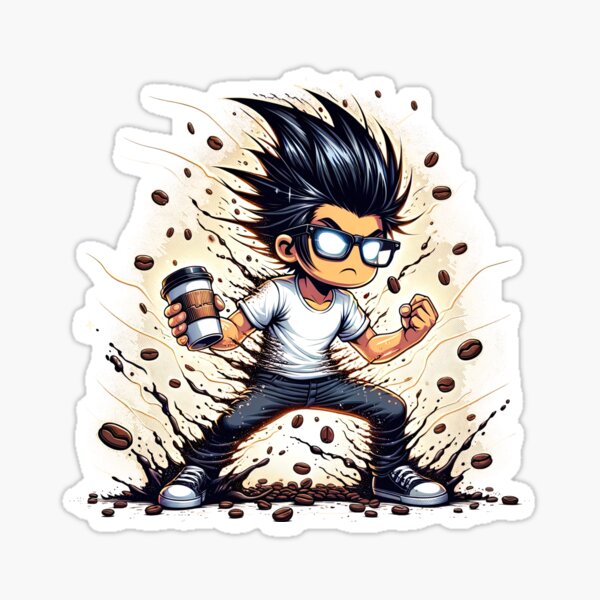 Caffeinated Saiyan Code: The Art of Anime, Java, and Journeys Beyond Sticker