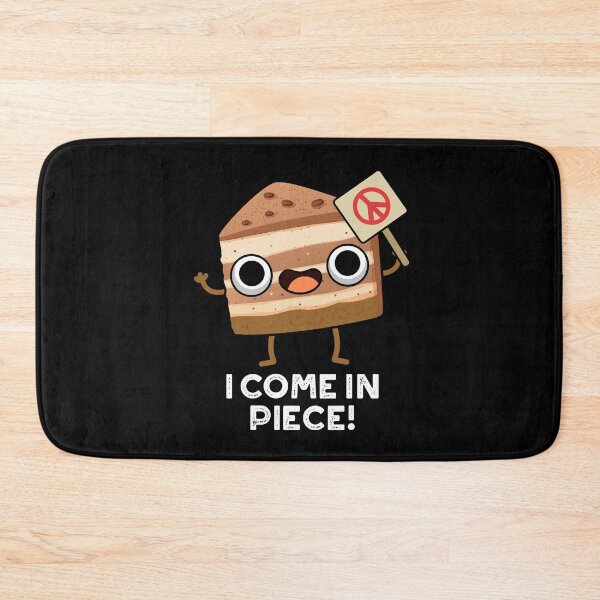 Item preview, I Come In Piece Funny Cake Pun (Dark BG) designed and sold by punnybone.