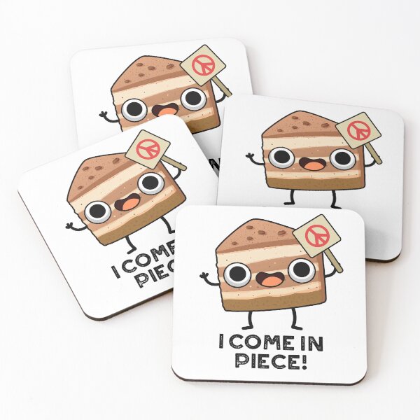 Item preview, I Come In Piece Funny Cake Pun  designed and sold by punnybone.