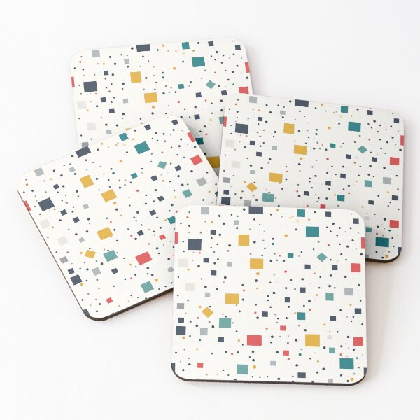 Item preview, Pattern of Colorful Shapes and Dots on White Background designed and sold by celiacreatec.