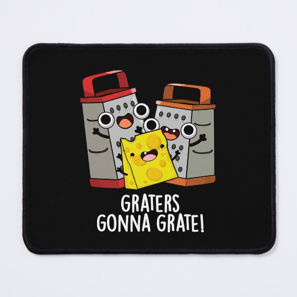 Item preview, Graters Gonna Grate Funny Cheese Pun (Dark BG) designed and sold by punnybone.