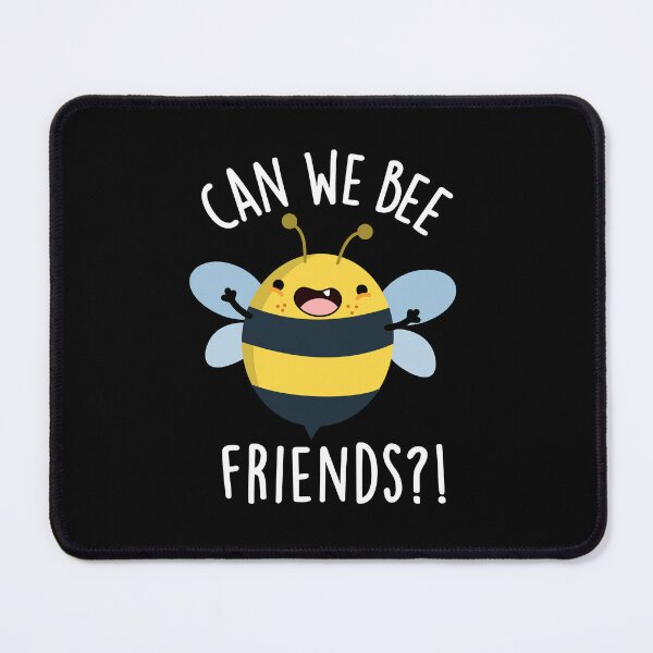 Item preview, Can We Bee Friends Funny Bug Pun (Dark BG) designed and sold by punnybone.