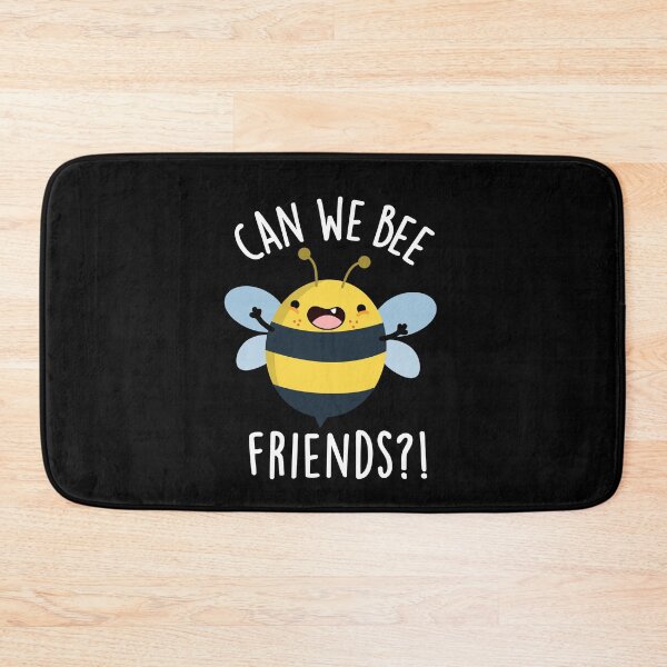 Item preview, Can We Bee Friends Funny Bug Pun (Dark BG) designed and sold by punnybone.