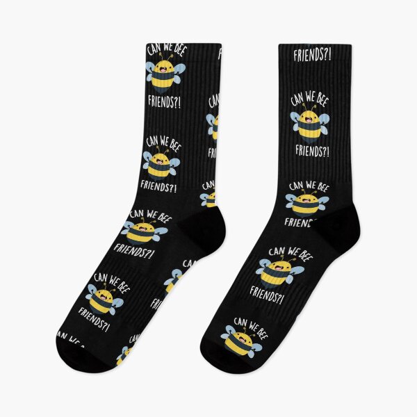 Item preview, Can We Bee Friends Funny Bug Pun (Dark BG) designed and sold by punnybone.