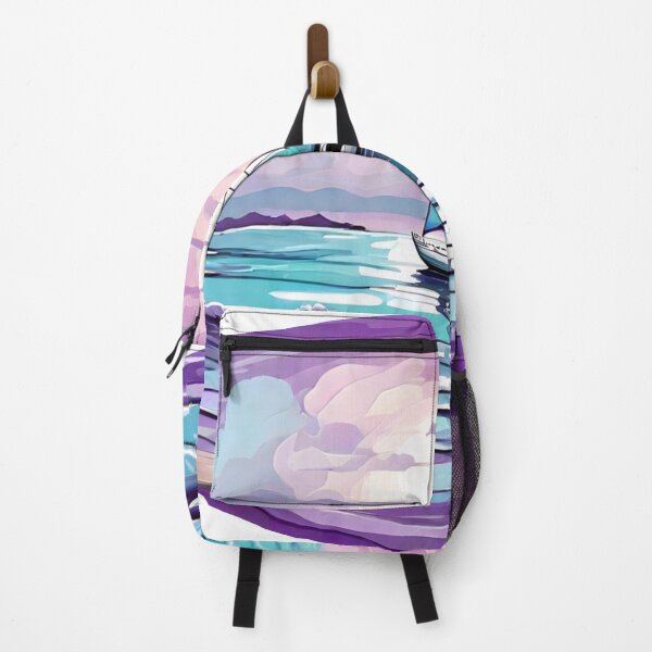 Item preview, Abstract Waves & Sailboat (394) designed and sold by WASjourney.