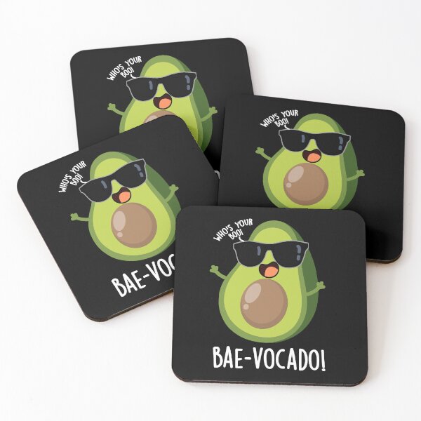 Item preview, Bae-vocado Funny Avocado Pun (Dark BG) designed and sold by punnybone.