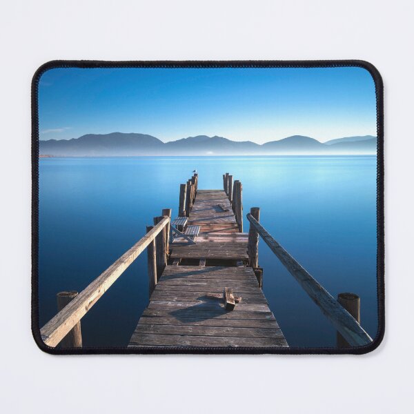 Item preview, Wooden pier at sunrise. Lake Massaciuccoli, Tuscany, Italy designed and sold by Stefano Orazzini.