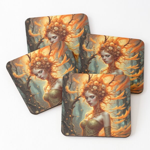Item preview, Orange Plume Tree Fairy - Changeling designed and sold by Bright-Moonrise.