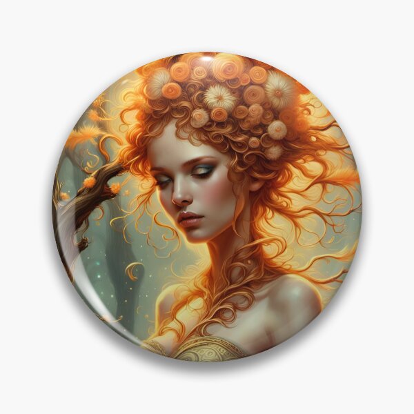 Item preview, Orange Plume Tree Fairy - Changeling designed and sold by Bright-Moonrise.