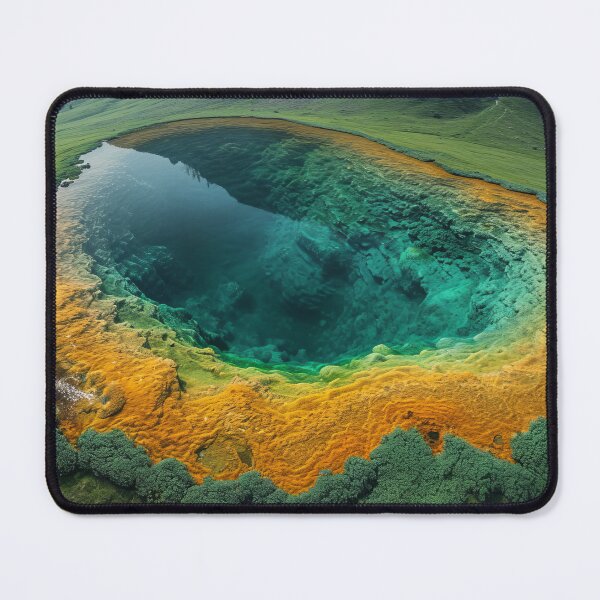 Item preview, Emerald Crater Lake - Bird's Eye View designed and sold by EtherealEchoes.