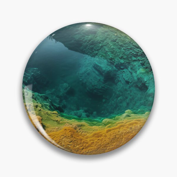 Item preview, Emerald Crater Lake - Bird's Eye View designed and sold by EtherealEchoes.