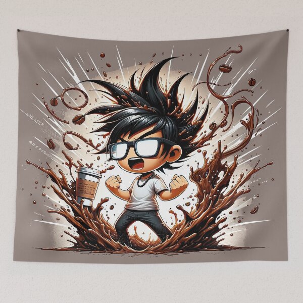 Item preview, Dynamic Developer's Delight: A Sayayin Surge in Coffee Cosmos designed and sold by TuringTacoTales.