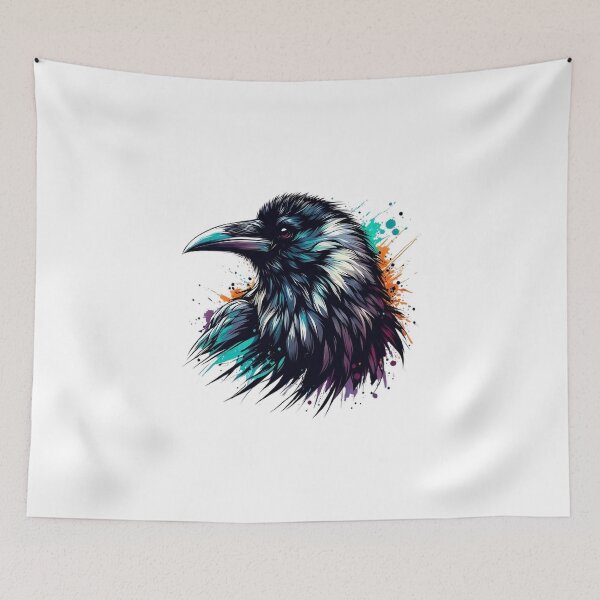 Item preview, Beautiful crow with the colorful background designed and sold by Marcoshop10.