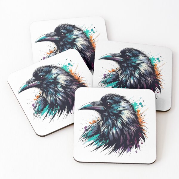 Item preview, Beautiful crow with the colorful background designed and sold by Marcoshop10.
