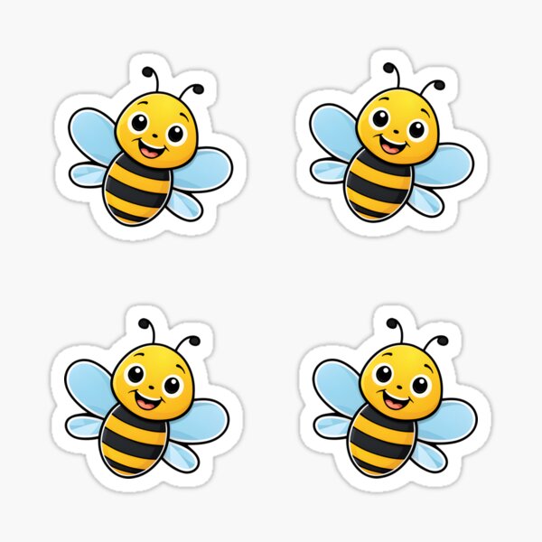 Bee Set of 4 Sticker