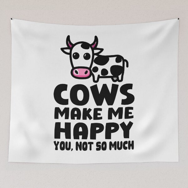 Item preview, Cows Make Me Happy You Not So Much Funny Cow Lover  designed and sold by HippoInkStudio.