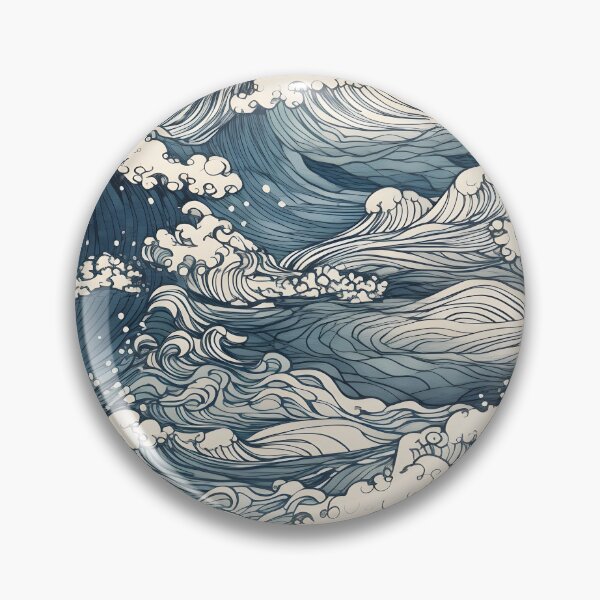 Item preview, Japanese Inspired Waves Scene Pattern designed and sold by Studio Bankai.