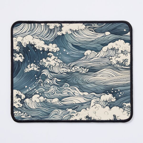 Item preview, Japanese Inspired Waves Scene Pattern designed and sold by Studio Bankai.