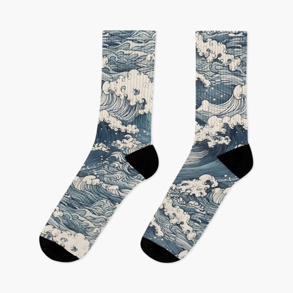 Item preview, Japanese Inspired Waves Scene Pattern designed and sold by Studio Bankai.
