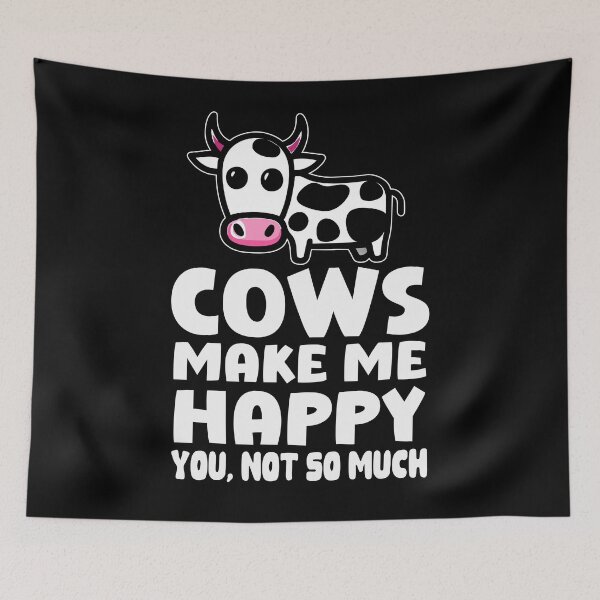 Item preview, Cows Make Me Happy You Not So Much Funny Cow Lover  designed and sold by HippoInkStudio.