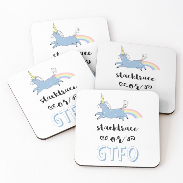 Item preview, Cute unicorn debugging for programist; stacktrace or GTFO designed and sold by Drawmecute.
