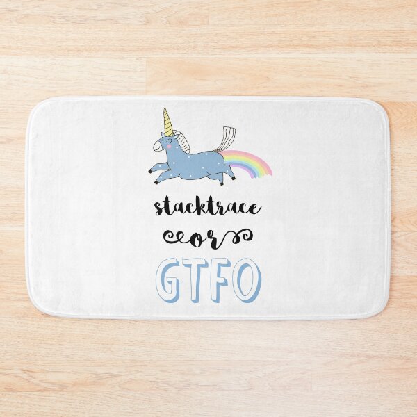 Item preview, Cute unicorn debugging for programist; stacktrace or GTFO designed and sold by Drawmecute.