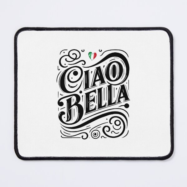 Item preview, Ciao Bella: Colorful Italian Salutation, Elegant Typography Art designed and sold by VisualArtsOasis.