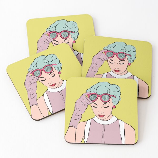 Item preview, Pop Art Girl - Sunglasses Cool - Cutlooseart Illustration By Peter Taylor Ward designed and sold by cutlooseart.