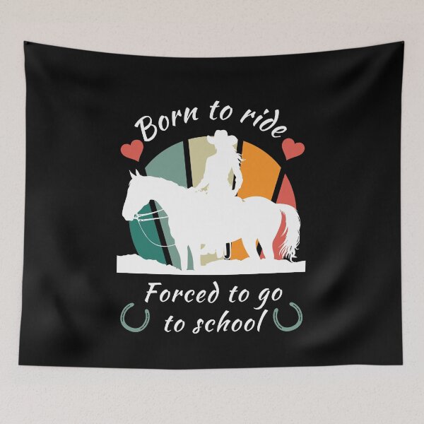 Item preview, Born to ride forced to go to school western style designed and sold by Lady-Frost.