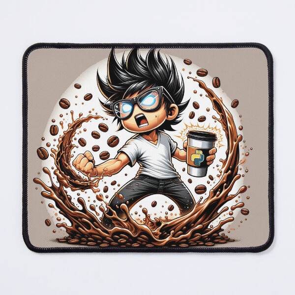 Item preview, Code Crusader's Caffeine Quest: A Sayayin's Python Adventure designed and sold by TuringTacoTales.
