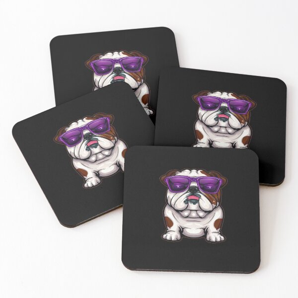 Item preview, Cool Bulldog With Purple Sunglasses Dog designed and sold by Upraised.