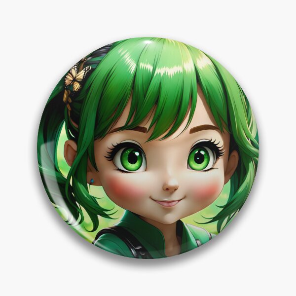 Item preview, Emerald Chibi Girl Playing with a Squirrel designed and sold by Bright-Moonrise.