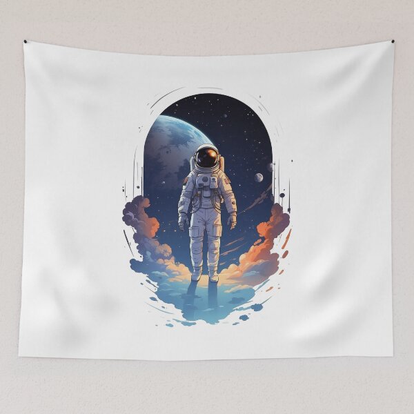 Item preview, Silhouette Of  A Solitary Astronaut Floating  designed and sold by Uday24.