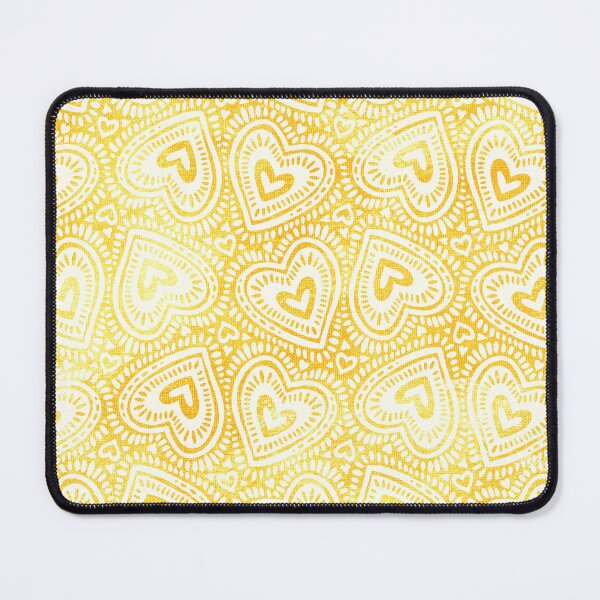 Item preview, Sunshine Grunge Textured Hearts in Golden Yellow Pattern designed and sold by micklyn.