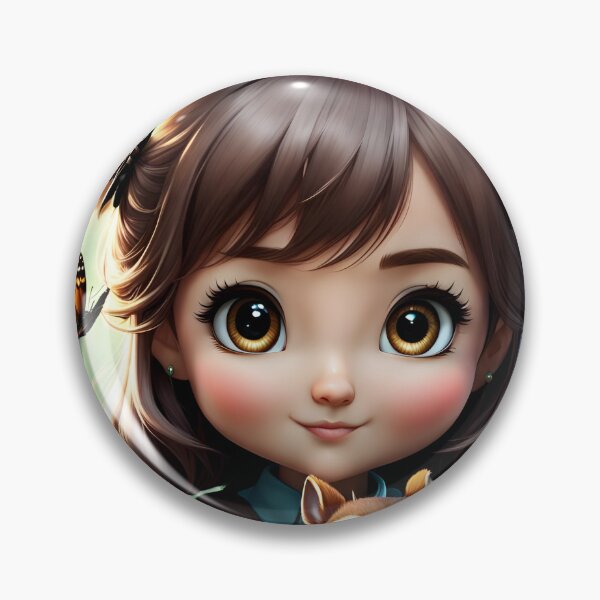 Item preview, Chibi Girl Playing with a Squirrel designed and sold by Bright-Moonrise.