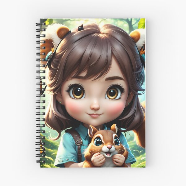 Item preview, Chibi Girl Playing with a Squirrel designed and sold by Bright-Moonrise.