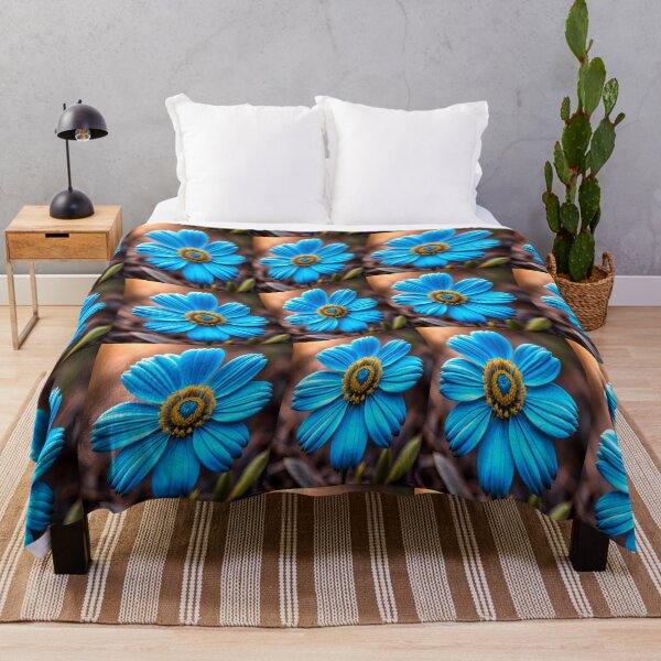Artikelvorschau, Himmelblaues Blumenmuster entworfen und verkauft von Patternflower.