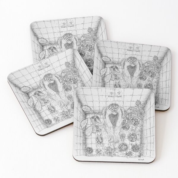 Item preview, Plants in Shower Drawing designed and sold by aartbylilli.