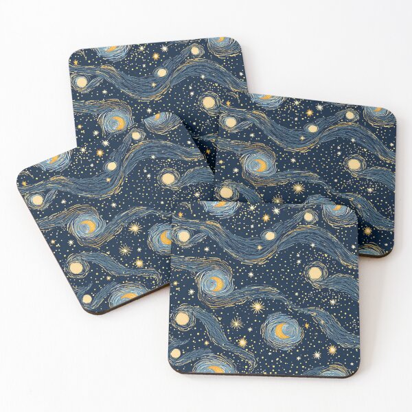 Item preview, Starry Night Pattern 3 designed and sold by Kobi-PrintVibes.