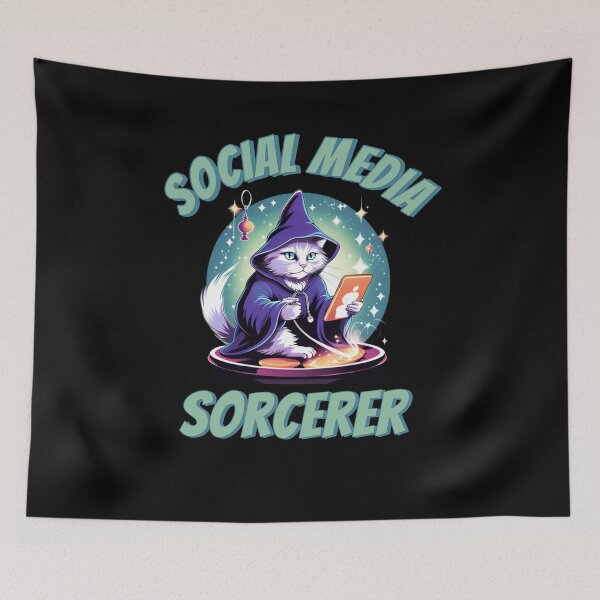 Item preview, Whimsical funny cat marketing manager. Social media sorcerer. designed and sold by Unitepeople.