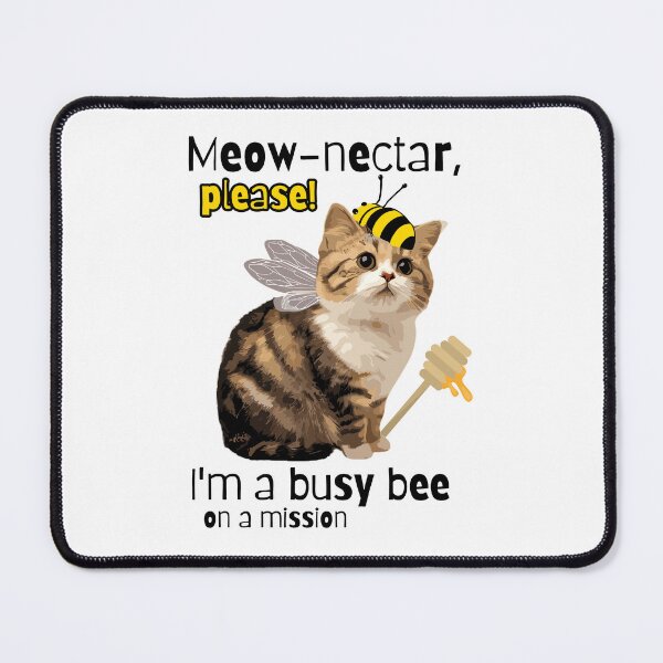 Item preview, Funny Cute Bee Cat With Wings Asks For Nectar designed and sold by WildPalette-Art.
