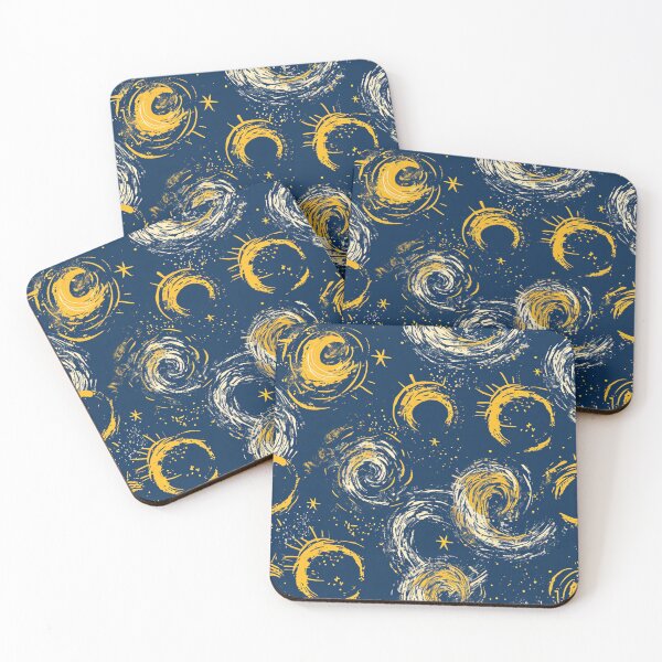 Item preview, Starry Night Pattern 4 designed and sold by Kobi-PrintVibes.
