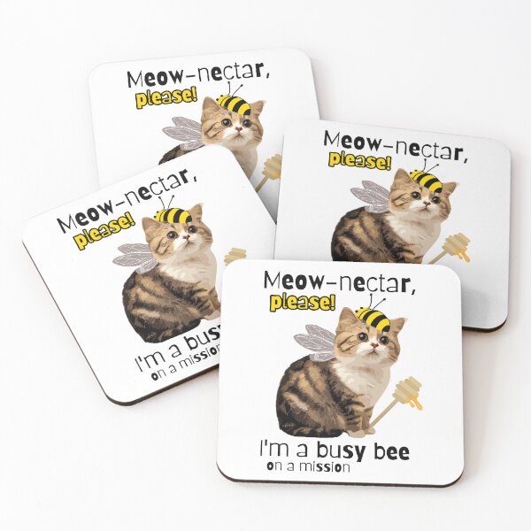 Item preview, Funny Cute Bee Cat With Wings Asks For Nectar designed and sold by WildPalette-Art.