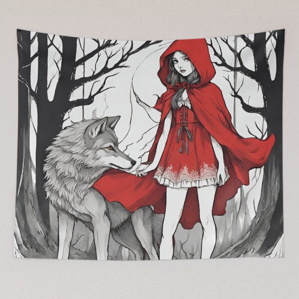 Item preview, A little red riding hood and his wolf  designed and sold by Mozyden.