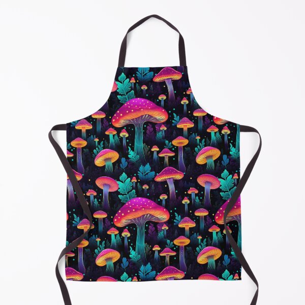 Item preview, Surrealistic Neon Mushrooms Glowing at Night designed and sold by AgathaZolastore.