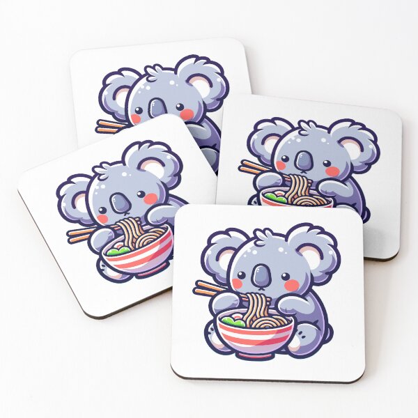 Artikelvorschau, Kawaii Koala isst Ramen-Nudeln entworfen und verkauft von WildPalette-Art.