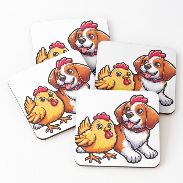 Item preview, cat and chicken  designed and sold by ArteeInnovation.