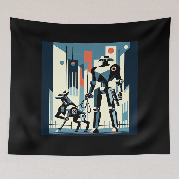 Item preview, Tesla bot robocop designed and sold by TEEJAMBOREE.
